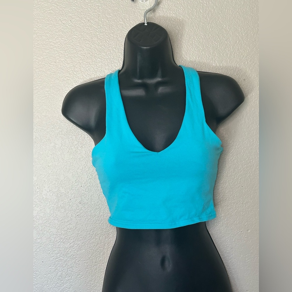 ALO Yoga Airbrush Real Bra Tank Sport Athleisure Workout Athletic Racerback Sz S
